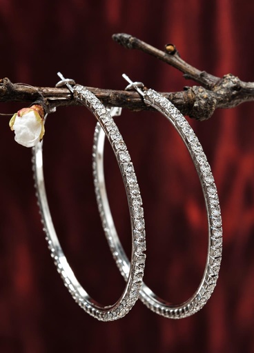 [0582039] EARRING ARO C/CRISTAL 7 CM