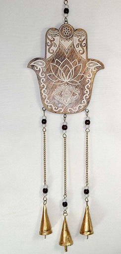 [1675696] MOBILE WOOD HAMSA CON CADENA 75 CM