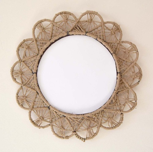 [9075135] MIRROR JUTE PETALOS 50 CM
