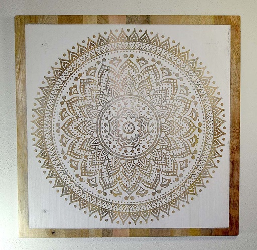 [9075297] CUADRO WOOD CARVED MANDALA 60CM