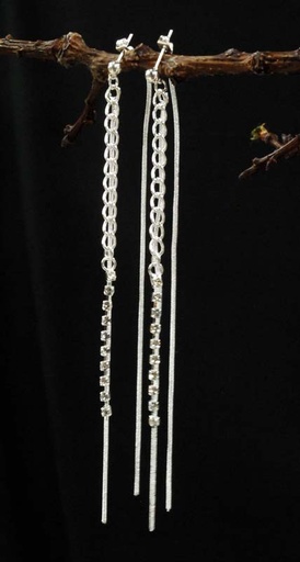 [0582054] PENDIENTE CADENA CRISTAL 12 CM