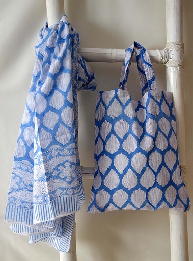 [4075036] SET DE 2 BOLSO Y PAREO ALGODÓN Nº4