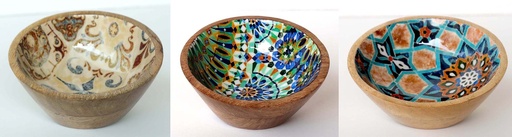 [9275018] BOWL WOOD AND RESIN 12X5CM MOSAIC 2