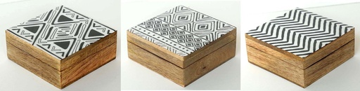 [9275034] BOÎTE BOIS ET RÉSINE 14 CM ÁFRICA