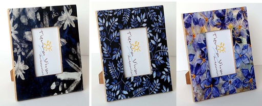 [9275037] PHOTO FRAME WOOD AND RESIN 27X21 AZU/BL