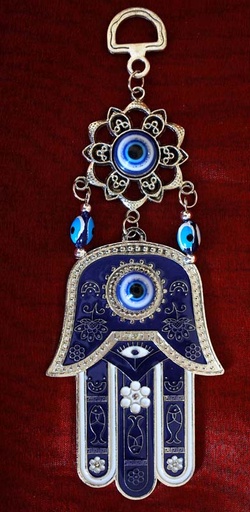 [0582089] COLGANTE OJO TURC MANO 17 CM