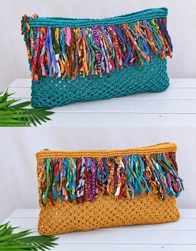 [4075800] BOLSO NUPUR DE YUTE FLECOS 40X27