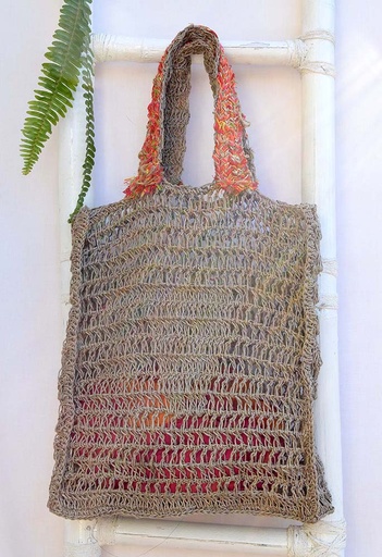 [4075803] SAC NUPUR DE JUTE CON APLIQUES 40 CM