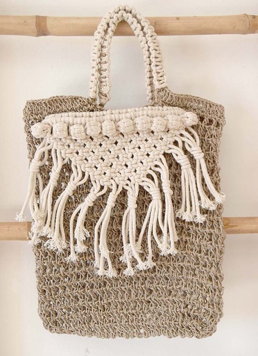 [4075806] BORSA NUPUR DE IUTA MACRAMÈ 33X26